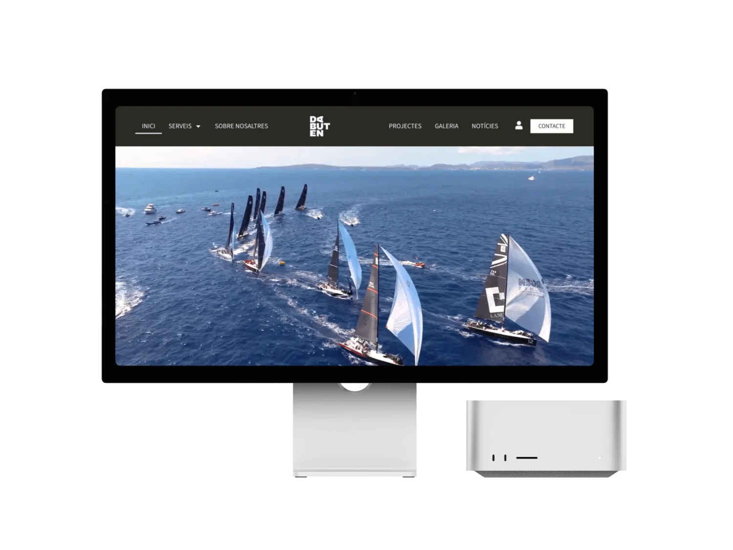Web de Dabuten en una pantalla d'ordinador